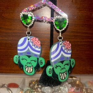 Mojo Jojo Powerpuff Girls earrings